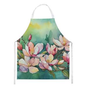 Louisiana Magnolias Watercolor Unisex Adult <b>Apron</b> Multicolor Large Kitchen Server <b>for</b> <b>Cooking</b> Baking Gardening-<b>for</b> Men Women - Product Image 1