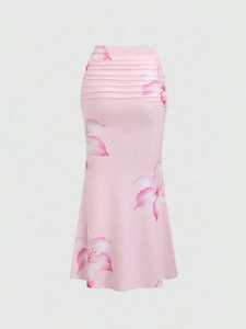 Jupes longues pour femmes, motif floral, jupes maxi sirène florales pour femmes - Product Image 3