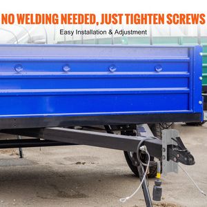 Heavy Duty 2-5/16 \ "accoppiatore a sfera regolabile rivestimento nero 15000 Lbs capacità per il traino di Station wagon camioncini neri - Product Image 3