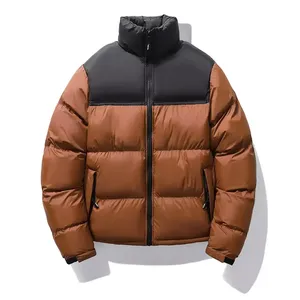 Vestes en duvet et coton pour hommes sur mesure OEM, style court, manteau d'hiver à capuche, veste matelassée imperméable à fermeture éclair pour hommes - Product Image 5