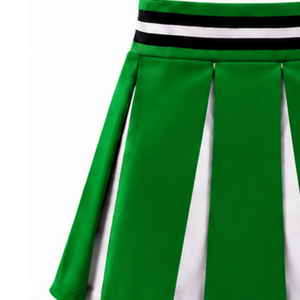 Kelly Green Pleated Cheerleading Skirt for Women High Waist Athletic Team Uniform Dance Performance Training Competition - Product Image 4