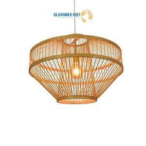 Abat-jour en bambou et rotin, best-seller, lampe suspendue naturelle tressée pour la décoration d'hôtels et de centres de villégiature - Product Image 1