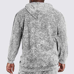 Survêtement de jogging streetwear vintage pour homme, haute qualité, léger, 100% coton, design 2-en-1, hiver, délavé à l'acide, personnalisé - Product Image 5