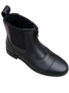 Bottes d'équitation Jodhpur en cuir noir de qualité supérieure avec fermeture éclair sur le devant, conçues pour un confort optimal pour une utilisation équestre quotidienne, au prix fabricant en gros - Product Image 1