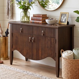 Hand-Carved Mango Wood <b>Sideboard</b> <b>Walnut</b> Finish - Wholesale Artisan Furniture - Product Image 4