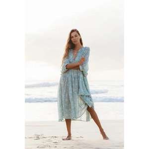 ชุดเดรสคลุมท้องสไตล์อินโดเวสเทิร์น แบรนด์ Amorzinho ทำมือจากผ้าฝ้ายพิมพ์ลาย ความยาวปานกลาง ดีไซน์เนอร์ สวยเก๋ สวมใส่สบาย เป็นมิตรกับสิ่งแวดล้อม ผลิตจากวัสดุธรรมชาติ - Product Image 5