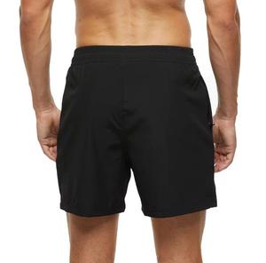 Men's Woven Solid Color Front Logo Drawstring Mid Waist <b>Quick</b> <b>Dry</b> Casual <b>Shorts</b> - Product Image 2