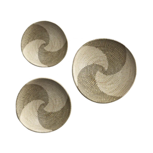 ชุดตกแต่งผนังหญ้าทะเลเป็นมิตรต่อสิ่งแวดล้อม,ตะกร้าแบบแขวนผนังสไตล์โบโฮของตกแต่งบ้านจากเวียดนามทำด้วยมือ - Product Image 2