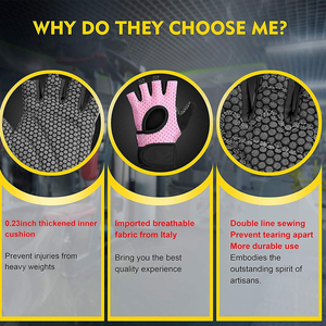 Custom Gym Weightlifting Gloves Soft Spandex Fabric Workout Fitness Gloves Hand Fit Sports New Design Factory Direct <b>Sale</b> - Product Image 4