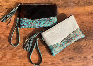 กระเป๋าคลัทช์หนังวัวแท้สไตล์ตะวันตกแบบใหม่กระเป๋าเงินมีพู่ห้อยดีไซน์ทำด้วยมือ - Product Image 4