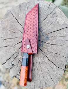 Couteau de chef en acier damas de cuivre de qualité supérieure, manche en bois fait main, logo personnalisé, style ambidextre, extra tranchant, LEGACY BLADES - Product Image 6