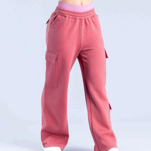 Pantalon évasé en coton pour femme, taille mi-haute avec cordon de serrage, respirant, décontracté, streetwear d'hiver, coupe skinny, tendance - Product Image 5