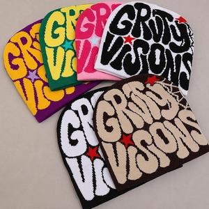 Gorro de calavera de algodón de alta calidad, venta al por mayor, gorro deportivo para hombres y mujeres, colores sólidos, gorros de punto informales cálidos para Otoño/Invierno, Diseñador - Product Image 1