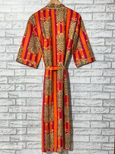 Bata Kimono de Algodón con Estampado Animal, Estilo Japonés, Ropa de Estar por Casa de Verano, Largo Completo, Manga Tres Cuartos, Secado Rápido, Suave - Product Image 3