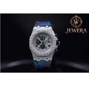 High on Demand Mossinate Stylish Rubber <b>Watch</b> with Diamond Accents Water Resistant and Comfortable <b>for</b> All Day Wear - Product Image 1
