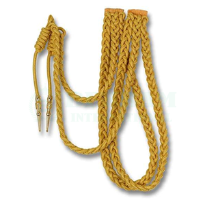 OEM Custom Gold Bullion Wire <b>Braided</b> Nylon Metallic Uniform Aiguillette Shoulder Cords Brass Tips Eco-friendly Handmade Outdoor - Product Image 5