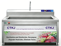 Commerciële groentewasmachine van roestvrij staal, fruitwassers, aanpasbare groentewasmachine, reinigingsapparatuur