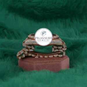 นาฬิกาเพชรหรู Pragalbh Jewels ประดับเพชรเต็มเรือน ไมโครเพฟ โรสโกลด์ ควอตซ์ สำหรับผู้ชายและผู้หญิง - Product Image 5