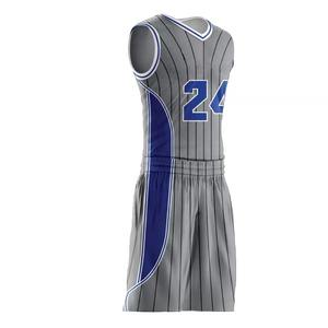 Maillot de basket-ball pour femme, impression par sublimation, bleu, personnalisé, avec short - Product Image 2