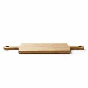 Planche à découper carrée en bois d'acacia longue avec poignée, plateau de service écologique et léger pour charcuterie, fromages, viandes et pain - Product Image 2