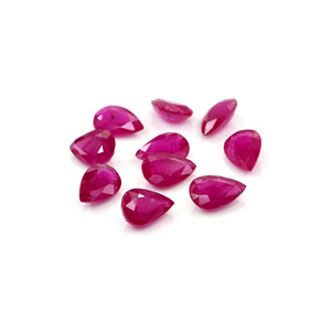 Rubíes naturales sin tratar de Mozambique, calibrados en forma de pera de 4x6 mm, piedras preciosas de rubí facetadas naturales sueltas para la fabricación de joyas, listas para usar. - Product Image 5