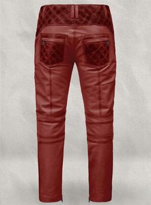 กางเกงหนังสีแดงไหม้สไตล์เอาท์โลว์ - Product Image 6