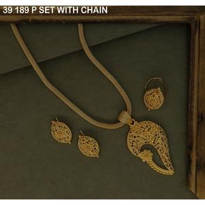 Fashion Pendant Necklace Gold-Plated Necklace for Women <b>Wedding</b> Jewelry Luxury Earrings Necklace Jewelry Set for Woman Jewelry - Product Image 3