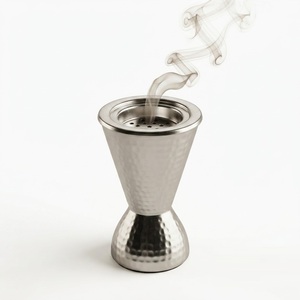 Luxury Hammered Metal Arabian Incense Burner Silver Middle East Mabkhara <b>Oud</b> <b>Bakhoor</b> Burner For Traditional Ramadan Home Decor - Product Image 5
