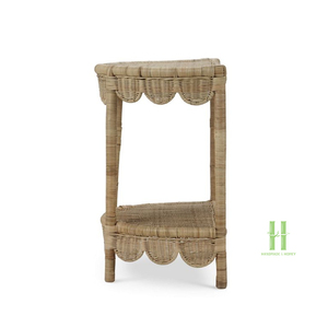 TOP SELLING Sustainable Rattan Display <b>Shelf</b> for Living Room Bedroom Handmade Wicker Storage Organizer with Boho Style - Product Image 4