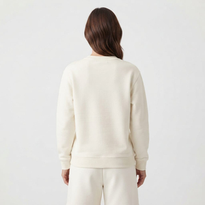 Sudadera de cuello redondo de algodón de corte regular para mujer, forro polar cálido, decoración personalizada, ropa al por mayor - Product Image 2