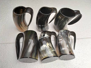 Tazas de Beber de Cuerno Natural Hechas a Mano, Ecológicas, Estilo Vikingo, para Bebidas Frías y Calientes, Calidad Premium, Gran Venta - Product Image 3