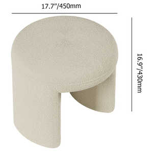 Modern Minimalist Sculptural Seating Trilo Form Backless <b>Vanity</b> Stool Accent <b>Chair</b> for Bedroom Dressing Room for Makeup <b>Vanities</b> - Product Image 1