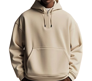 Sweat-shirt à capuche oversize pour homme, couleur unie, en molleton, coupe décontractée, pour l'automne - Product Image 1
