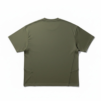T-shirt surdimensionné en polyester tricoté de qualité supérieure pour homme, broderie personnalisée, streetwear, lourd, respirant, grande taille, unisexe
