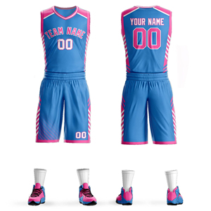 New Design Sublimation Reversible Breathable Basketball Jerseys & <b>Shorts</b> Custom Men's Double-Sided 100% <b>Polyester</b> OEM - Product Image 6