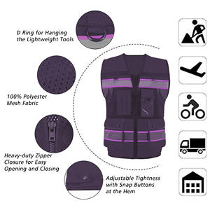 Chaleco de Seguridad Reflectante para Hombre, Ropa de Trabajo de Invierno, Chaleco de Seguridad Reflectante Certificado para Ingenieros, Venta al Por Mayor - Product Image 5