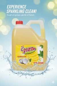 Premium Lemon Dishwash Gel <b>Liquid</b> Powerful Grease Remover with Fresh Lemon Fragrance for Sparkling Clean Dishes Kitchen Use - Product Image 3