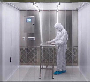 Nouvelle station de travail industrielle en acier inoxydable, poste de travail sans poussière, équipement de nettoyage de laboratoire - Product Image 4