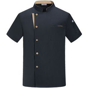 Custom <b>White</b> Chef Uniform <b>Short</b> Sleeve Chef <b>Jacket</b> Restaurant Kitchen Staff Hospitality Workwear Set - Product Image 5