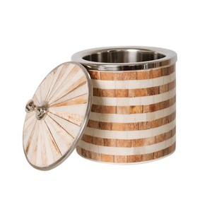 Seau à glace en bois double paroi en acier inoxydable pour la vente en gros, refroidisseur à vin personnalisé avec logo, glacière à bière isolée pour usage hôtelier - Product Image 2
