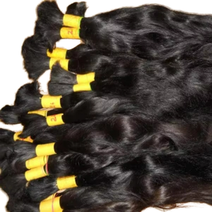 Vente en gros 100% Extension de cheveux indiens vierges naturels Remy pour femmes pour fête événement Extension de cheveux indiens humains de haute qualité - Product Image 1