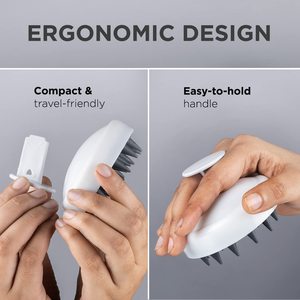 Handheld Plastic Waterproof Durable Hair Scalp Massager Brush Compact Travel-Friendly Easy-To-Hold Design Manual Cleaning Tool - Product Image 1