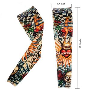Mangas de Ciclismo con Estampados de Dragón y Tatuajes, Protección Anti-UV para Adultos, Unisex, de Poliéster - Product Image 3