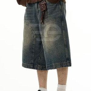 Men <b>Jeans</b> Jorts Baggy Fit Casual Street Style Summer <b>Soft</b> Breathable Straight Cut Outdoor Comfort Wear Fashion Style - Product Image 2