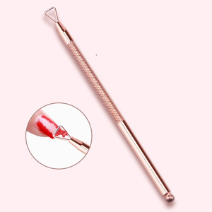 Lot de 12 repousse-cuticules en acier inoxydable or rose, outils de manucure et pédicure, lime à ongles, éliminateur de peaux mortes - Product Image 5