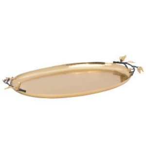 Plateaux de service en acier de qualité supérieure avec poignée décorative, forme personnalisée, pour la présentation des aliments sur table, utilisés dans les hôtels et les mariages - Product Image 2