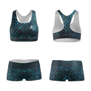 Conjunto de Shorts y Sujetador Deportivo para Mujer, Tallas Grandes, Marca Privada, Sublimado, Ropa Deportiva para Gimnasio y Yoga, Fabricante - Product Image 3