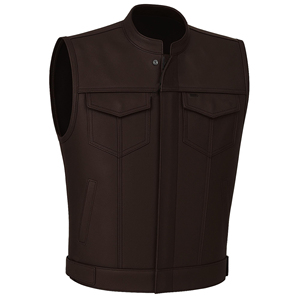 Nouvel Arrivage en Gros : Gilet en Cuir PU pour Homme, Style Hip-Hop Tendance, Boutons Métalliques, Gilet de Motard Sans Manches Personnalisé - Product Image 1