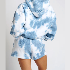 Nuevo Conjunto de Sudadera y Pantalones Cortos para Mujer con Cuello Redondo en Colores Mixtos, Conjuntos de Sudaderas con Cuello Redondo, Sudaderas Personalizadas, Conjuntos Deportivos para Mujer - Product Image 4