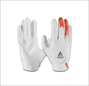 Guantes Deportivos Blancos para Receptor de Fútbol Americano, con Agarre Completo en los Dedos, Antideslizantes, con Tela para Prácticas al Aire Libre - Product Image 1